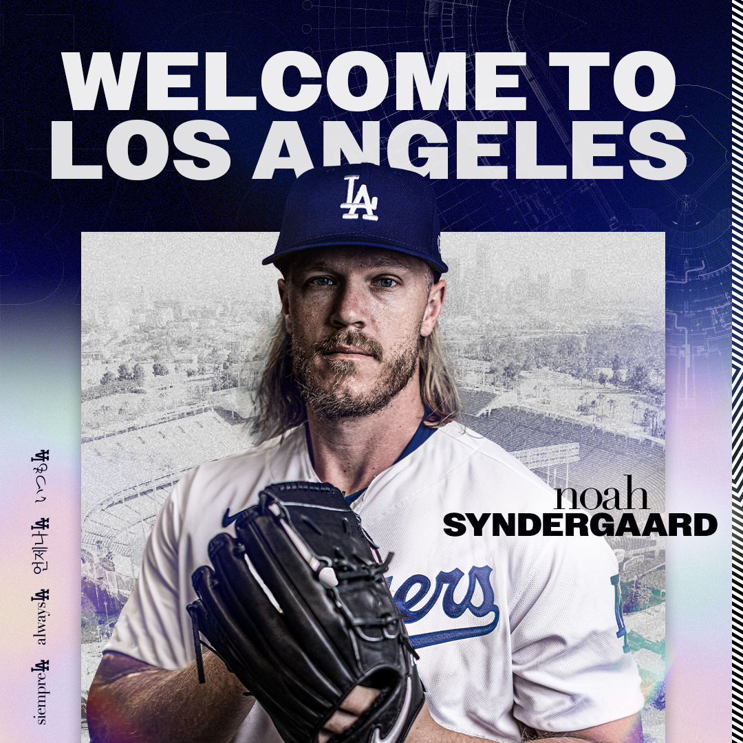 Dodgers's tweet photo. Welcome to Los Angeles, @Noahsyndergaard! https://t.co/07g1g7jlur