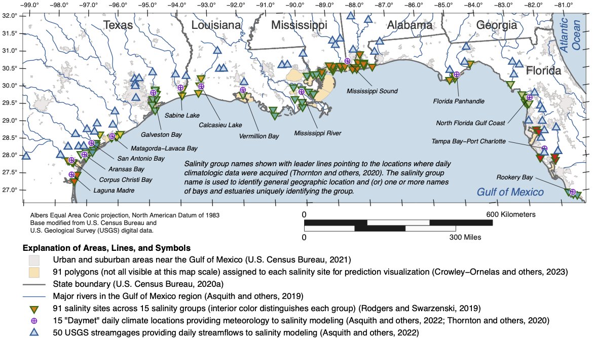 USGS_LMG's tweet photo. Todayβs map is part of #USGSLMG RESTORE group. It was created by Research Hydrologist Will Asquith and is in support of a broader salinity modeling project in the Gulf of Mexico.
#12DaysofMaps
Learn more about RESTORE here:
https://t.co/tDI7nvFtl3 https://t.co/mofjM02FXJ