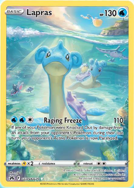 PokemonRestocks's tweet photo. Sneak Peek at Lapras Art Rare from the Crown Zenith Galarian Gallery 🔥 #PokemonTCG https://t.co/zHPshiQr5Q
