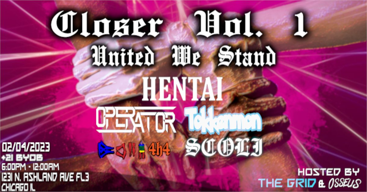 Tickets are now live for the first scheduled event of 2023  Hosted by Osseus, the return of both Operator and HENTAI while welcoming three new artists will make for a night worth seeing!

Tickets: tinyurl.com/4tyxumvw
Event Detail: tinyurl.com/2u6spyeb