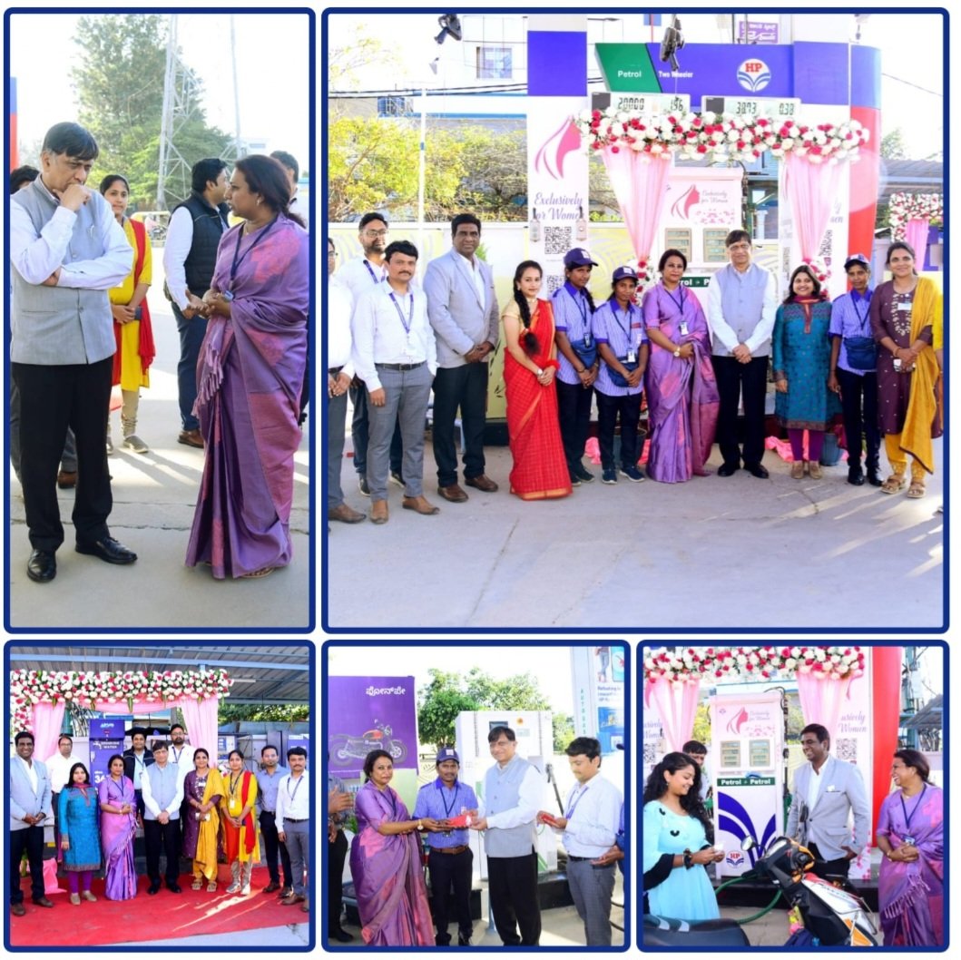 HPCL's tweet photo. During the visit, our C&MD spent time at Happy Shop at Highway Auto Needs and discussed business growth plan.
At Vrishabhathi Enterprises, he inaugurated 'Exclusive Women Island' and 'Air to Water Purifier' and recognised Best performing CSAs under Spot & Reward scheme.
#HPFIRST https://t.co/CVdgYZ59RT
