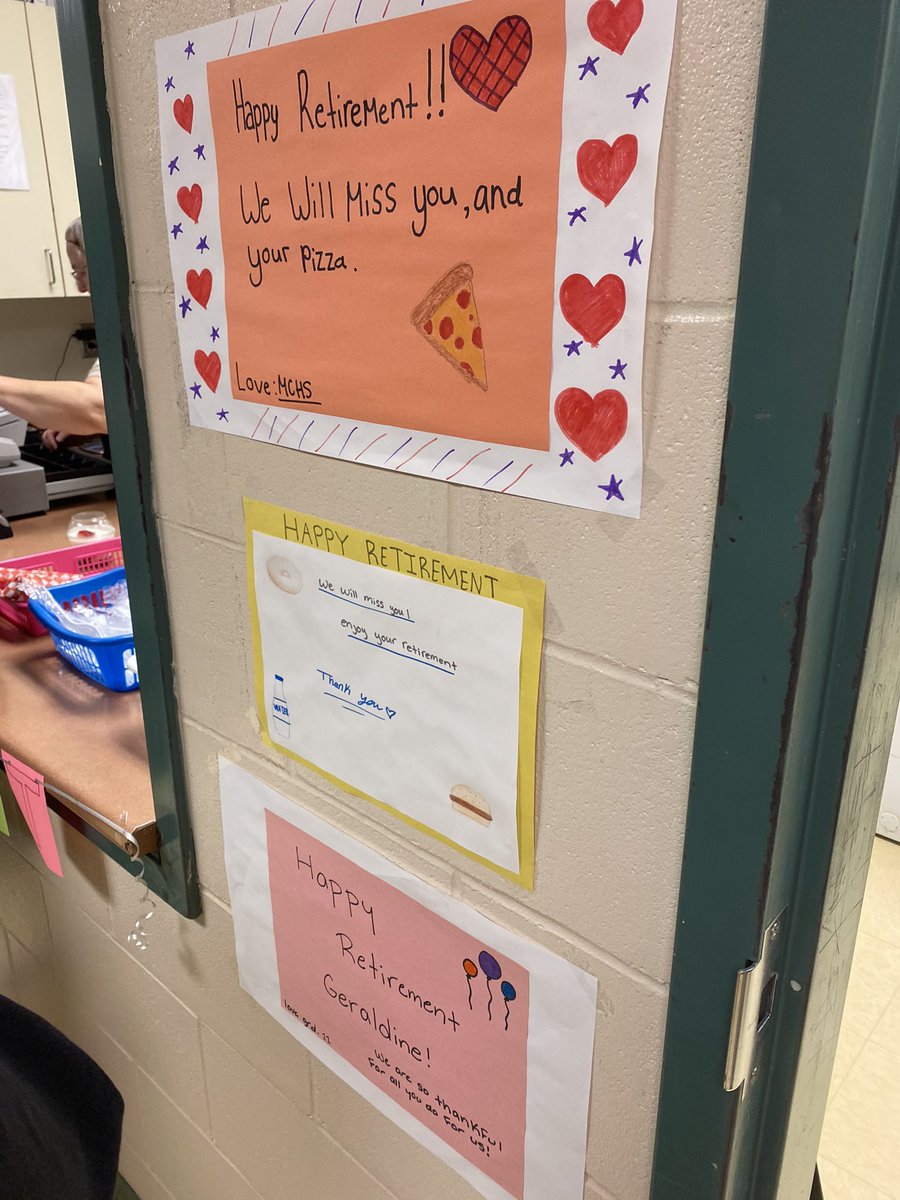 Sending all the love and so much thanks to Miss Geraldine.  She’s kept us fed and looked after for many years.  Now it’s her turn to relax.  Happy Retirement. You will be missed!  🎉