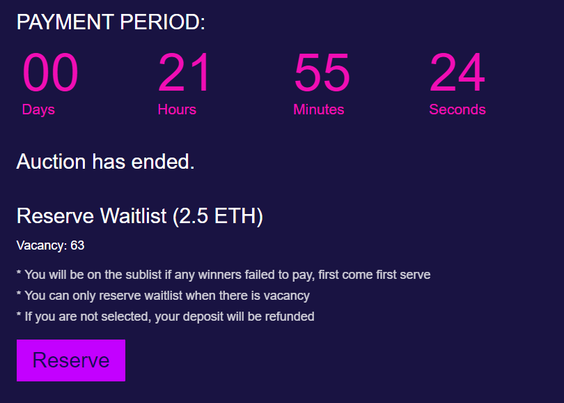 Some stats for Taiji labs Key (taijilabs.com)
- 22 hrs left for 288 winners to pay the remaining difference.
- 63 Vacancy (waiting list): Anyone can join in case any bid winner fails to pay in the given time.

Join Taiji, join the culture ☯️