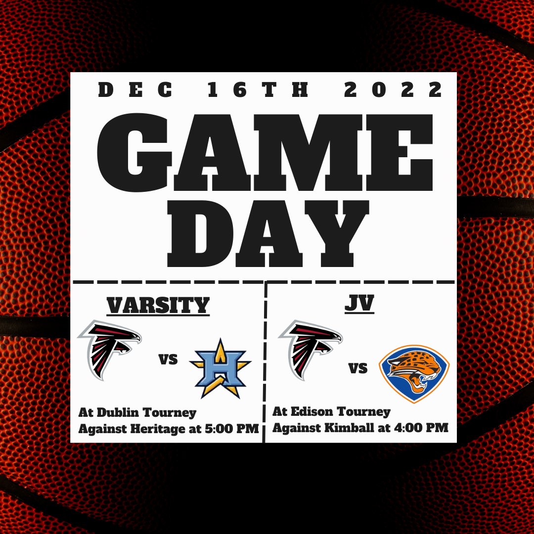 Tourney play back in action as varsity with play Heritage in Dublin and JV will face off against Kimball at Edison 🏀🏀🏀