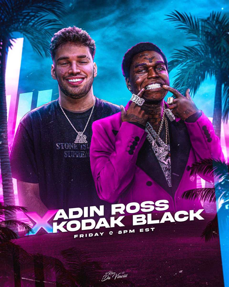 AdinUpdatess's tweet photo. Kodak Black x Adin Ross today FT @JustZik &amp; @all_1k. Who’s exited 🔥 https://t.co/W1Xy1d4iRd