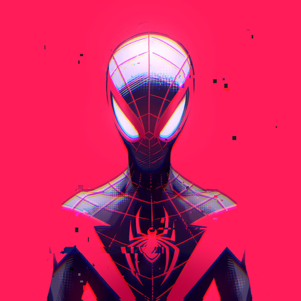 Glitchy Miles repost.

#spiderman #spiderverse #milesmorales #Procreate