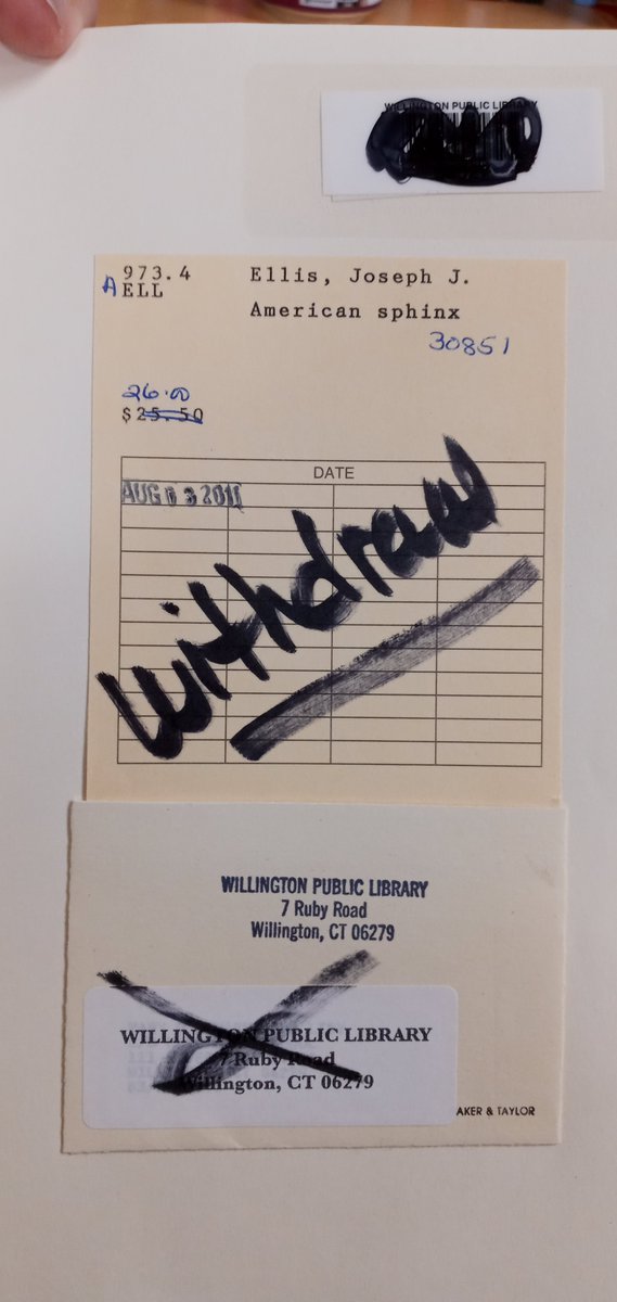 ryanblanck4's tweet image. I loved these library card pockets from ex-library books very much as part of my ongoing library ephemera stuff. Taken from a local Goodwill store of Manchester, CT in the past. #librarycardpockets #librarypockets #libraryephemera #exlibrarybooks #librarystamps #librarydiscards