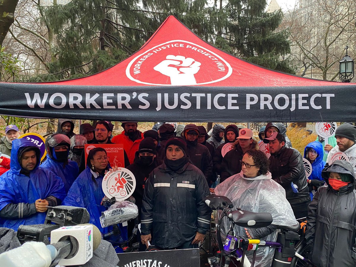 A huge thank you to everyone that showed up at today’s rally and supports the Just Pay of $28.82 a hour.

At today’s public hearing the apps were dishonest and were using the fear of workers and consumers to divide us. We need every New Yorker to stand with us, Los Deliveristas.