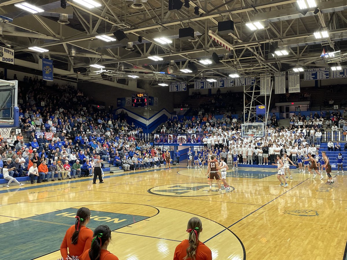 Fantastic crowd at Memorial Gym for this cross-town rivalry game between Columbus North and Columbus East. Let’s go Dogs!