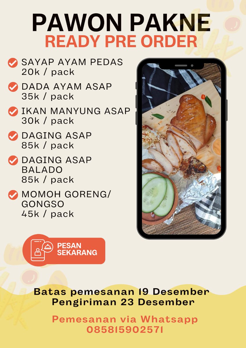 JoelSwarman's tweet photo. Silahkan diorder.. https://t.co/PybP6Mzxsi
