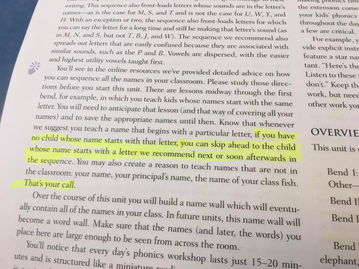 JAMESch1v27's tweet image. Many point out that Lucy Calkins has added a phonics curriculum, but have you read her teacher guide books for phonics?

Here are some quotes from the kindergarten phonics guide books.