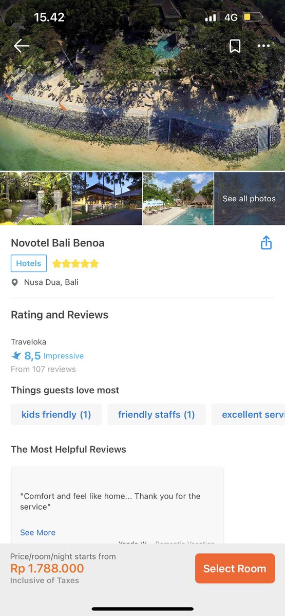 Wts kamar hotel bali untuk 19 desember 2022, novotel bali benoa jual murah dari 2,3jt cuman 500rb.,