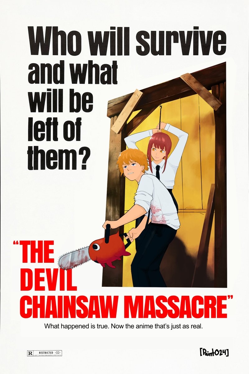 Paint024's tweet photo. THE DEVIL CHAINSAW MASSACRE #chainsawman #csm https://t.co/qYFaH8MQyg