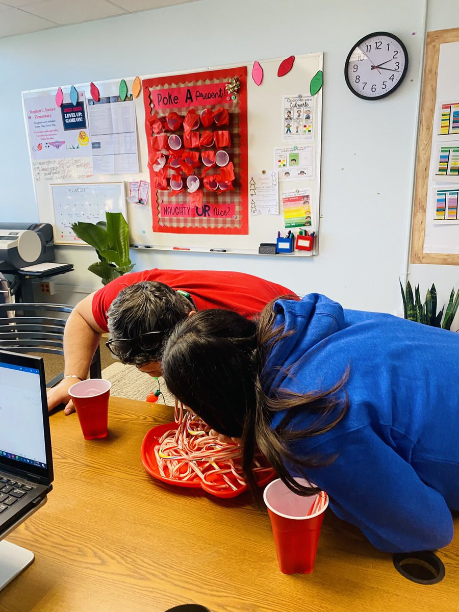 luzma_c2's tweet photo. My teachers came with their A-Game for these Christmas games! 🤣 🎄🎅🏼

#Fosterfun #cultureandgames 

@fosterdisd https://t.co/mSsefMWncr