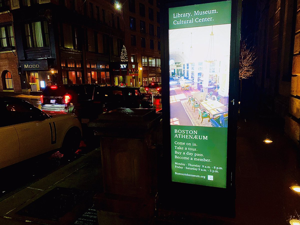 bostonathenaeum's tweet photo. A new beacon on Beacon Hill! Our
revamped sign guides curious wayfarers to our iconic
red doors. Come on in for books, art, and community.
#BostonAthenaeum #LibrariesOfInstagram #IGLibraries
#AthenaeumCommunity #BACommunity
#CuriosityWelcome #RedDoorsOpen
#callingAllCurious https://t.co/HRImFjE1K7