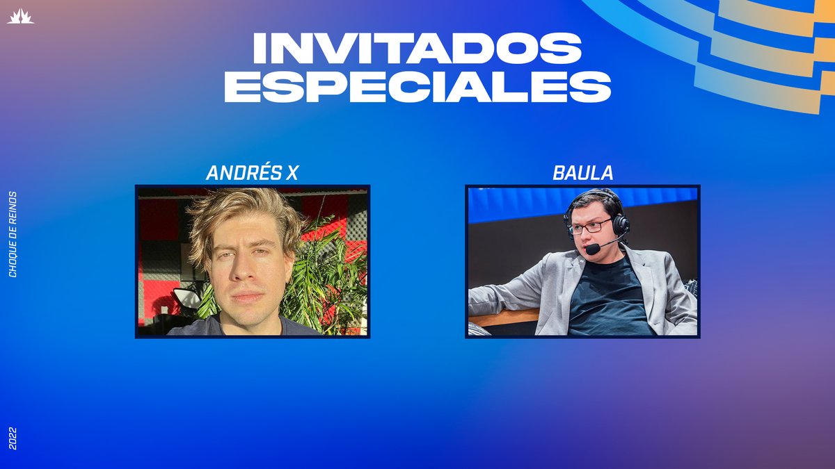 Tenemos a 2 invitados muy especiales, el debut de <a href="/BaulaLoL/">Alejandro Serrano</a> y el gran analista <a href="/ProfeAndresX/">Andrés Jamit</a> como casters de la segunda semifinal de CHOQUE DE REINOS. 
Vengan a ver para ver qué equipo llega a la final este 18 de diciembre.
En vivo por: twitch.tv/thekingsequipo
#CDR 
#WeAreKings