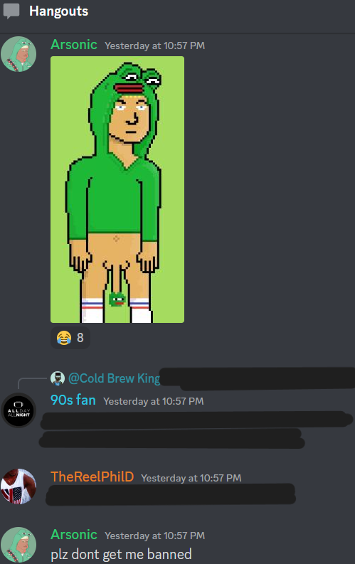 No fun had at <a href="/TheFirstMint/">TheFirstMint</a>'s second annual Rugmas last night. While many communities are ded, almost 100 Day Ones hung out in VC and traded secret Santa gifts. Terrible time. Zero laughs.

(smol giveaway at the end 🎅)