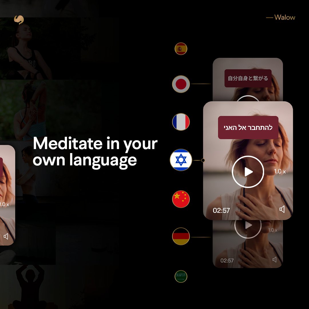 walowsok's tweet photo. The world meditates for free, an initiative born at Walow to help make this world a better place to live in.

Available in 11 languages so that everyone can meditate for free, and designed for every situation that fans may experience during the World Cup. 

What do you think? 🧡 https://t.co/Iyed3D3Vvx