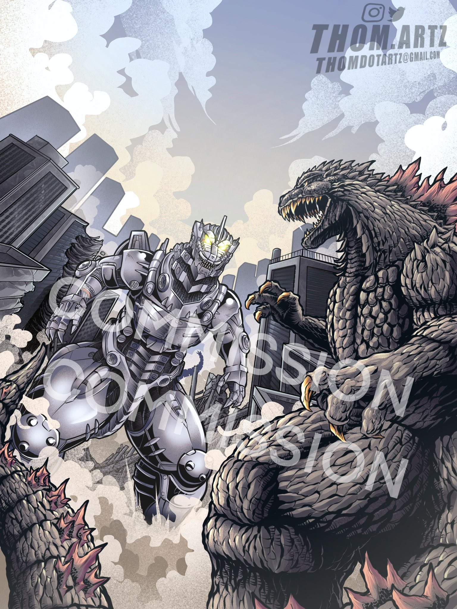 thom.artz (COMMS CLOSED FOR JUNE!!!) on Twitter: "Commission for an IG  user! MireGoji vs. Kiryu #godzilla #kiryu #artistsontwitter #kaiju  #godzilladay #fanart #gojira #ゴジラ #miregoji #commissions  https://t.co/lZCyDn04Zo" / Twitter