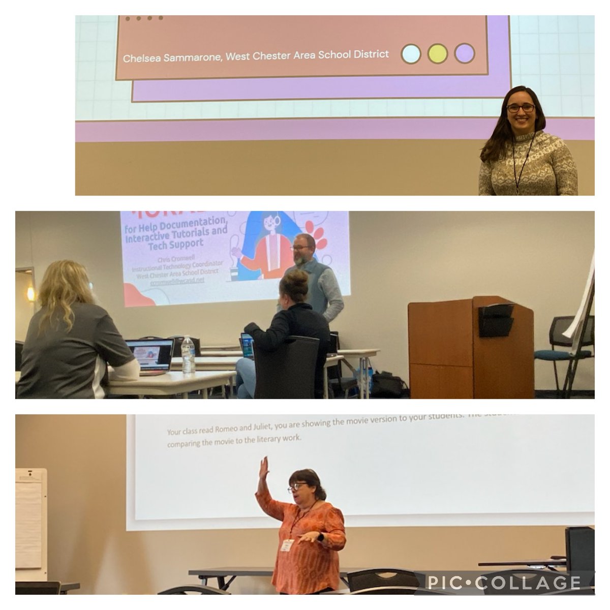 The <a href="/WestChesterASD/">West Chester Area SD</a> Secondary Instructional Technology Specialists (<a href="/ccromwc/">Chris Cromwell</a> and <a href="/cliftonmary/">Dr Mary Beth Clifton</a>) and WCCyber Coach (@miss_sammarone)  each presented at the recent @IU13IMS Secondary Technology Conference in Lancaster. It is an honor to work with this great team.