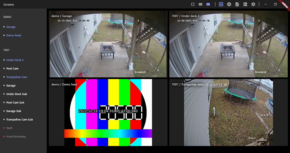 bluecherrydvr's tweet photo. New (rewritten) Bluecherry Video Surveillance desktop client based on @FlutterDev  is coming along nicely!  
#Flutter #GPL #OpenSource #Linux #VideoSurveillance

https://t.co/oIbFgtaGQN https://t.co/ezojCqbTGu