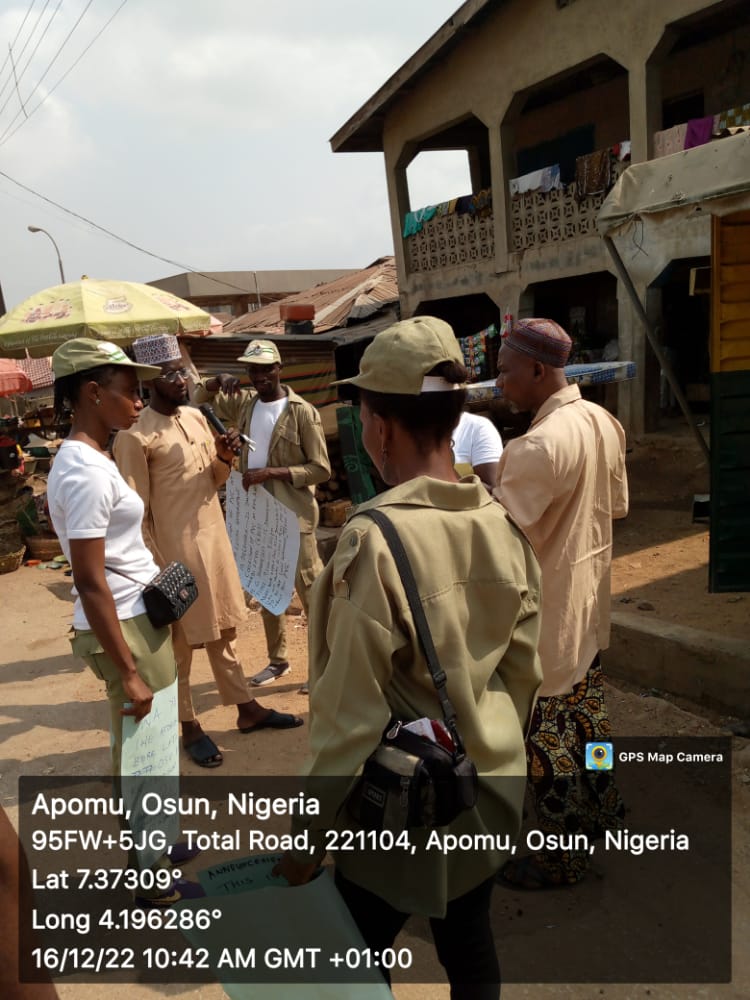 inecosunvoice's tweet photo. INEC CDS Group Sensitization Rally today 16/12/2022 at isokan, Irepodun, Olorunda and Ifelodun Local Government on PVC Collection in preparation for #2022GeneralElection https://t.co/jCCJChRuxX