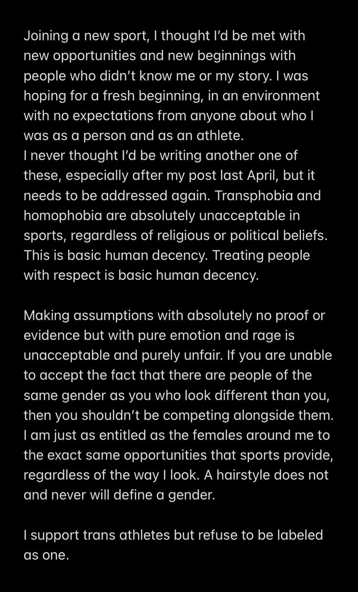Another message for all athletes and coaches of women’s athletics