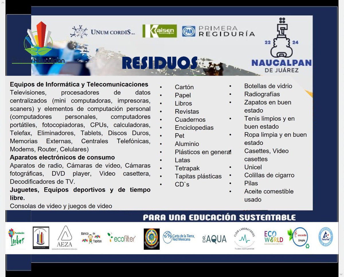Recicla Naucalpan
📍La Concordia 
📅 18 de diciembre 2022