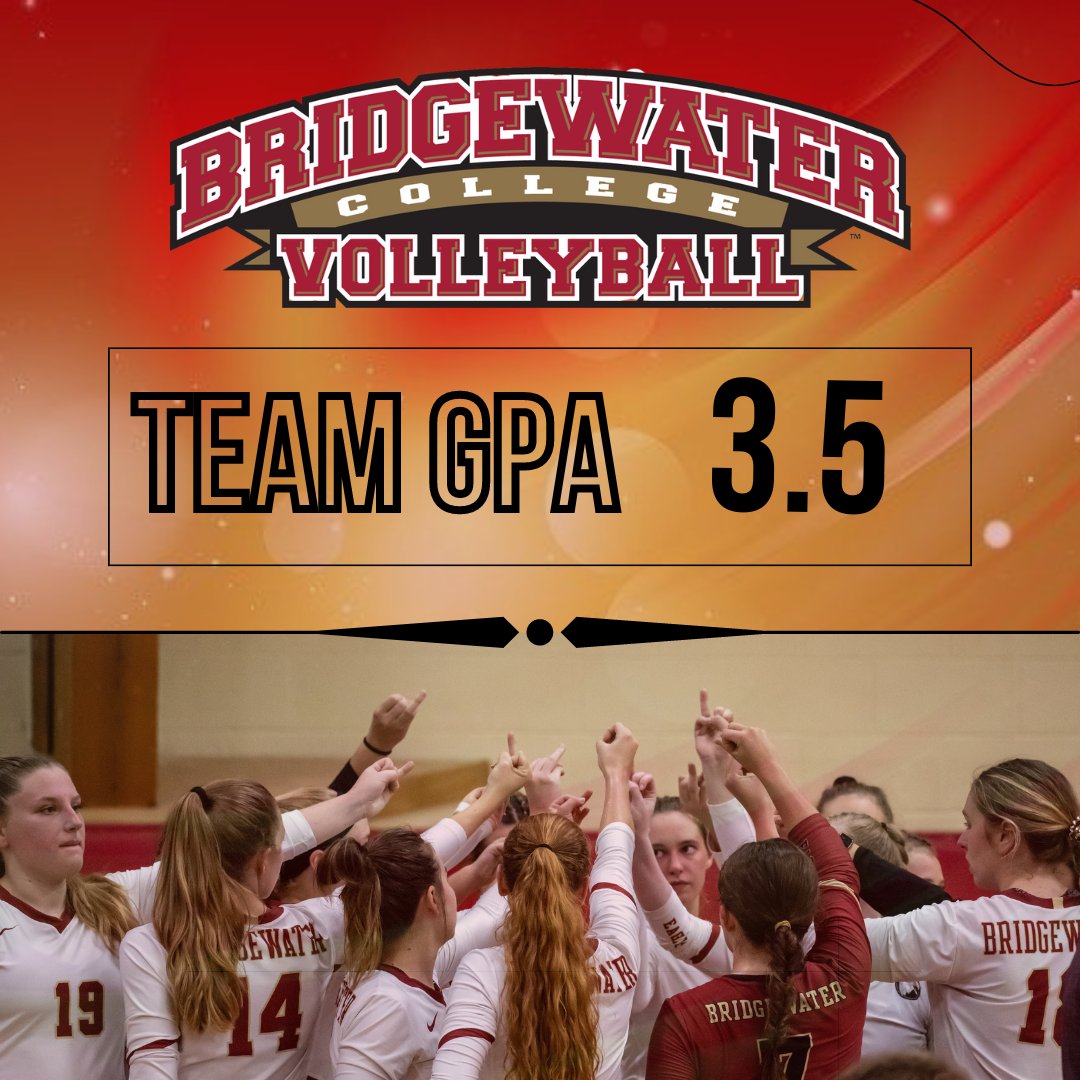 BridgewaterWVB's tweet photo. With a fall semester Team GPA of 3.5, balancing academics and athletics has rarely looked so effortless. Great work, ladies! #studentathlete #excellenceBC https://t.co/V40Y0oOGqw