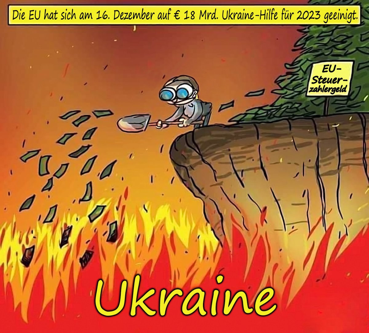 ZentraleV's tweet photo. Orban ist eingeknickt: EU „einigt“ sich auf 18 Mrd.-€-Kredit für Ukraine, Ungarn hat seine Veto-Drohung fallen lassen, der Druck der EU gegen das Land war zu groß, dazu gibt es noch 2 Mrd. € für Waffen und keine Diplomatie, der Krieg wird weiter befeuert:https://t.co/GH6hi39Byw https://t.co/p2nTKi8BQI