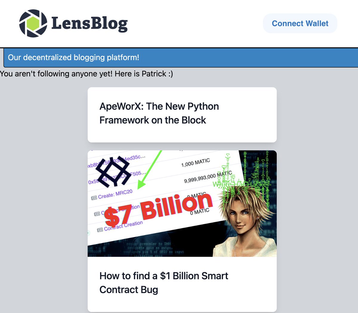 PatrickAlphaC's tweet photo. 🌱 Want to build a decentralized next-generation social media or blogging app using Lens Protocol? 

🏋️‍♂️ WE GOT YOU 🏋️‍♂️

👇 Get out your popcorn and bring your javascript framework cuz here is how you can create your decentralized social media. https://t.co/Kg6aosCrYc