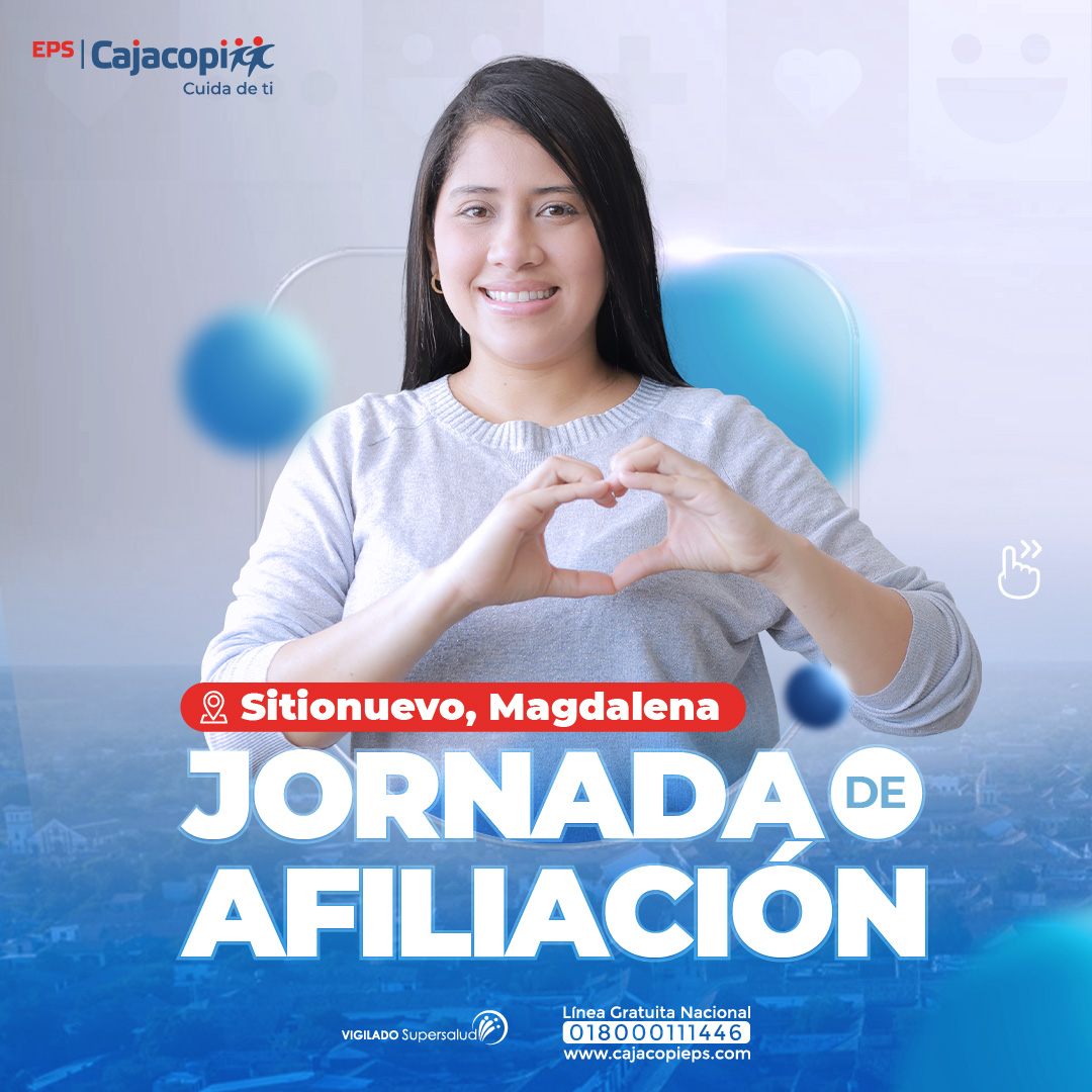 ProtegerEPS's tweet photo. 📍 #Magdalena | Hoy estaremos en la jornada de afiliación y actualización de datos en Sitionuevo. 🤗 Te esperamos para que actives tus beneficios en salud. @CajacopiEps #CuidaDeTi 💙 https://t.co/hpoR2NxotY