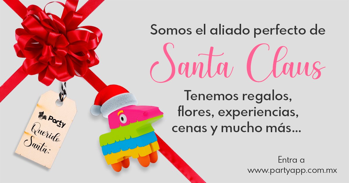 PartyAppMX's tweet photo. ¡Ya mero llega Navidad y nosotros tenemos los mejores regalos para ti! Entra a https://t.co/WbfziRhRWN https://t.co/0NUoEJSYWH