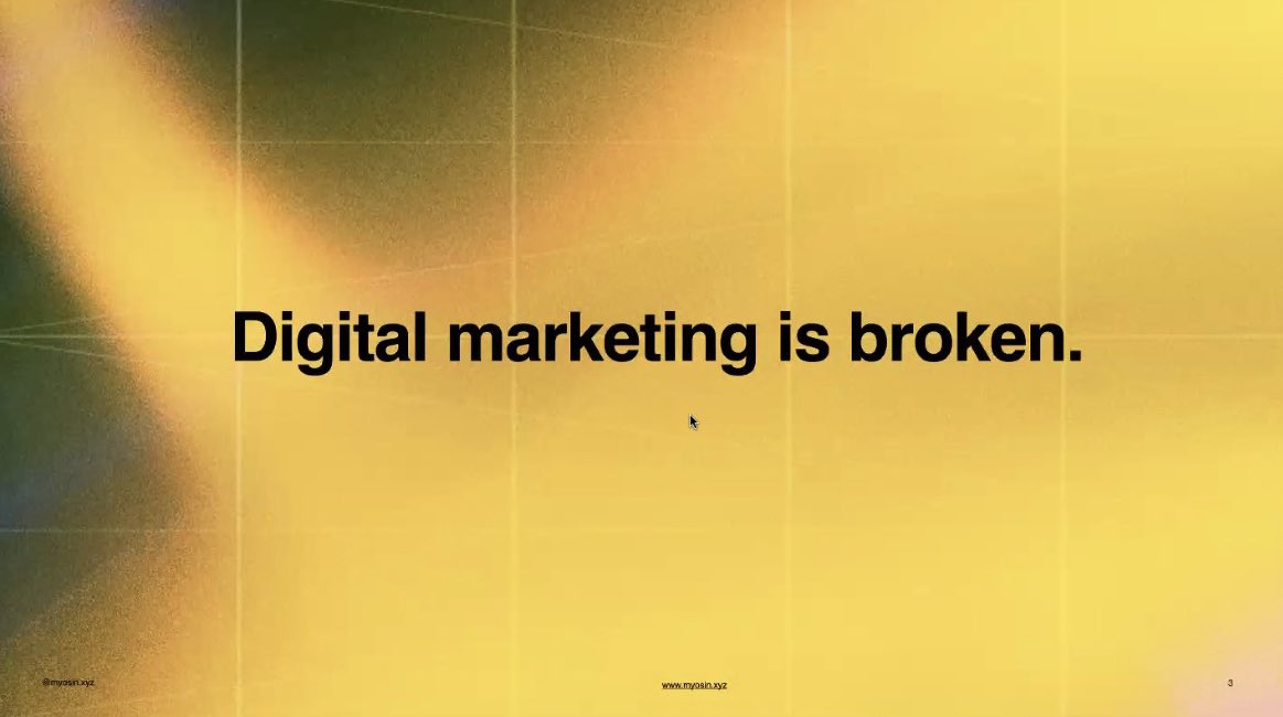 Rumor has it, <a href="/myosin_xyz/">Myosin.xyz (〽️, 🌎)</a> said it about web3 mktg first - Overheard during @seedclubhq’s SC05 demo day: