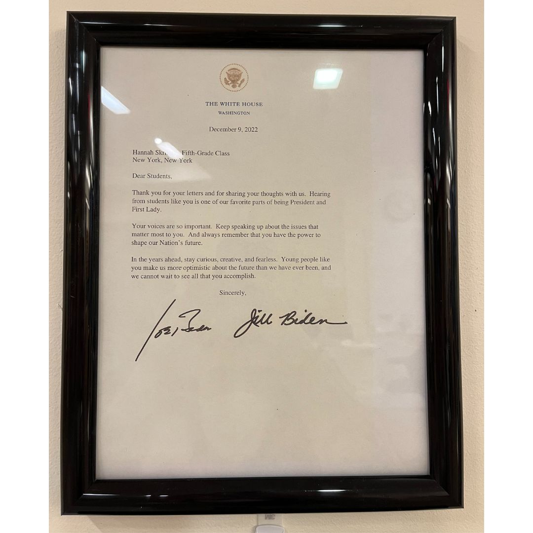LearningSpring's tweet image. The Elm class got a letter from the President of the United States and the First Lady, Joe and Jill Biden! Exciting!