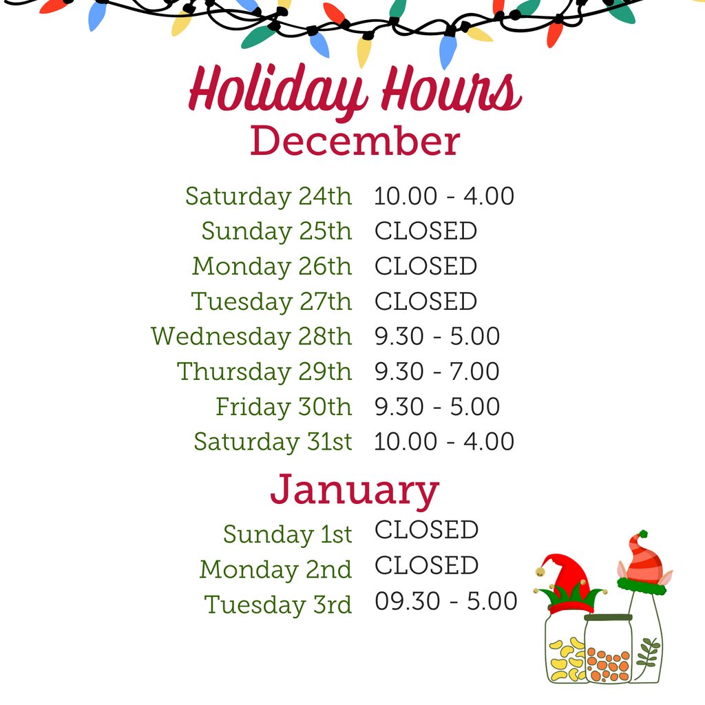 Village_Foods's tweet photo. No need to panic, we'll be right here so too can stock up on Christmas treats! https://t.co/jgU1fi4V04