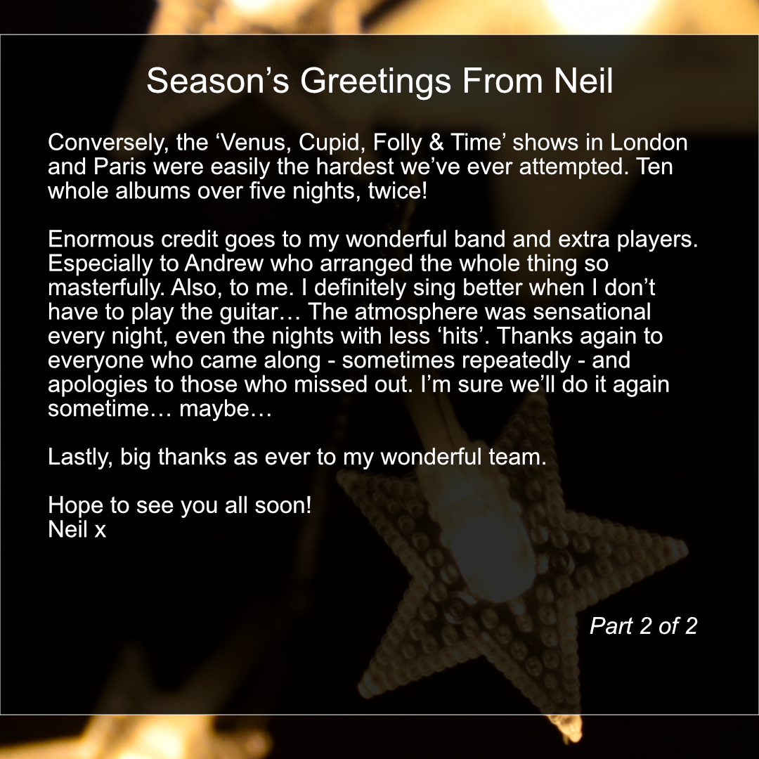 divinecomedyhq's tweet photo. A Christmas Message From Neil 🎄
You can also read it on our website: https://t.co/arquya3mt0
#NeilHannon #TheDivineComedy https://t.co/sKBm9lxNJ1