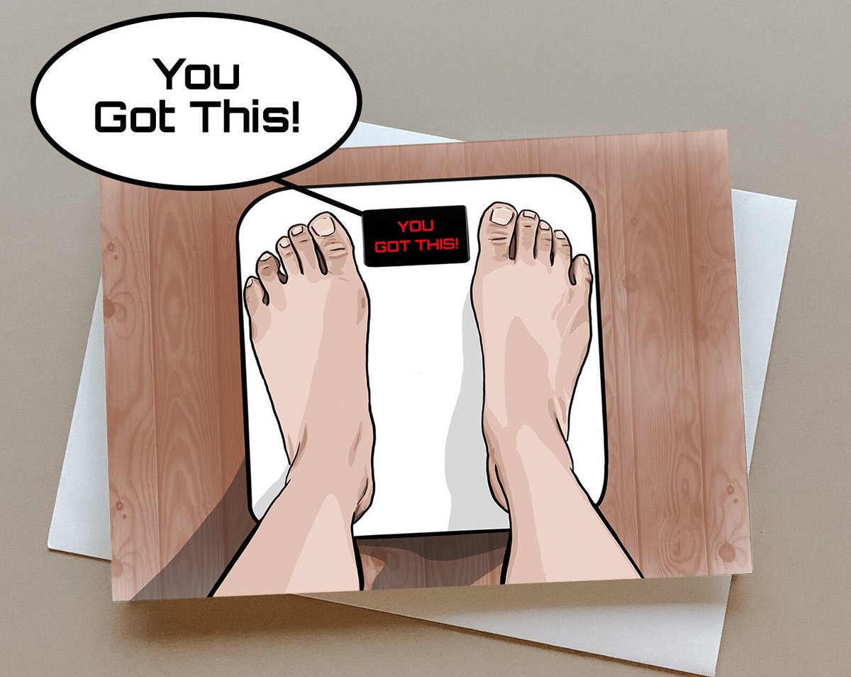 Weight Loss Support and Motivation Greeting Card 'You Got This!' | Diet Success | Personalised Cards | Feet on Scale | Health | Reward #diet #Personalised #Health #gift #MotivationGreetingCard #feet #got #scale #ArtworkByPaulaForYou #EtsyEmail 👉etsy.com/listing/973876…