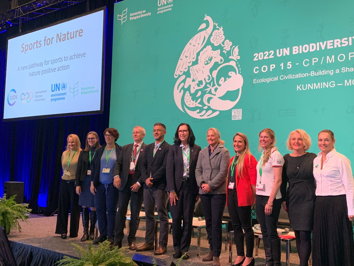 We made it : we just launched the first-ever #SportsForNature Framework with our partners at #COP15Montreal.

We will help sport to become more nature-positive. Already +20 signatories from sport organizations and we just started.🌍 

Thank you @DonaBertarelli and @YannGuichard✨