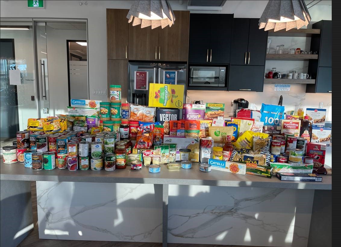 We partnered up with Carrington Communities to collect non-perishable donations along with $685 in cash donations for Edmonton's Food Bank. Way to go team!