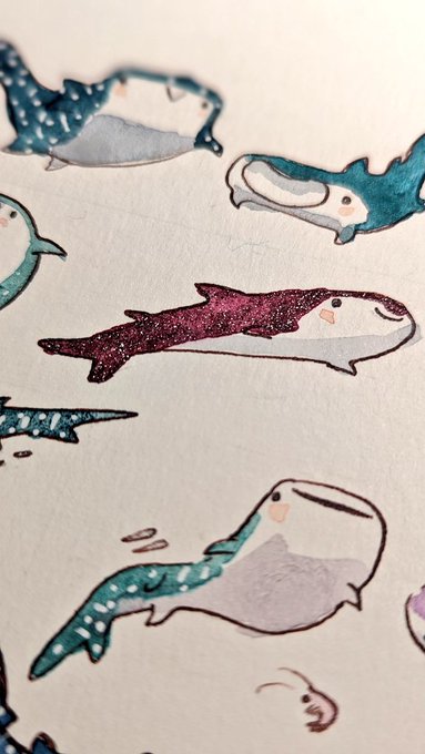 「shark swimming」 illustration images(Latest)