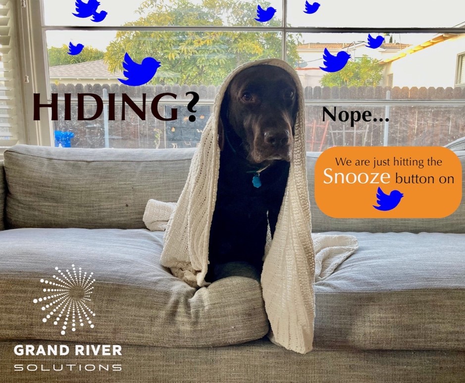 We're hitting the snooze button on Twitter. Find us on LinkedIn and Facebook here: linkedin.com/company/grand-… / facebook.com/GrandRiverSolu…
