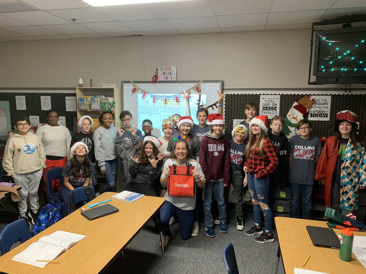 CollinsCobras's tweet image. Collins just finished its 5th year of participating in #HourOfCode #CSeduweek with activities from @CodeMonkeySTU &amp;amp; @codeorg We’re thankful for @raisingcanes The Woodlands, @KendraScott @ILoveBlueBell for their donations for teacher participation! @hadip @CISDCandI @CISD_Connects