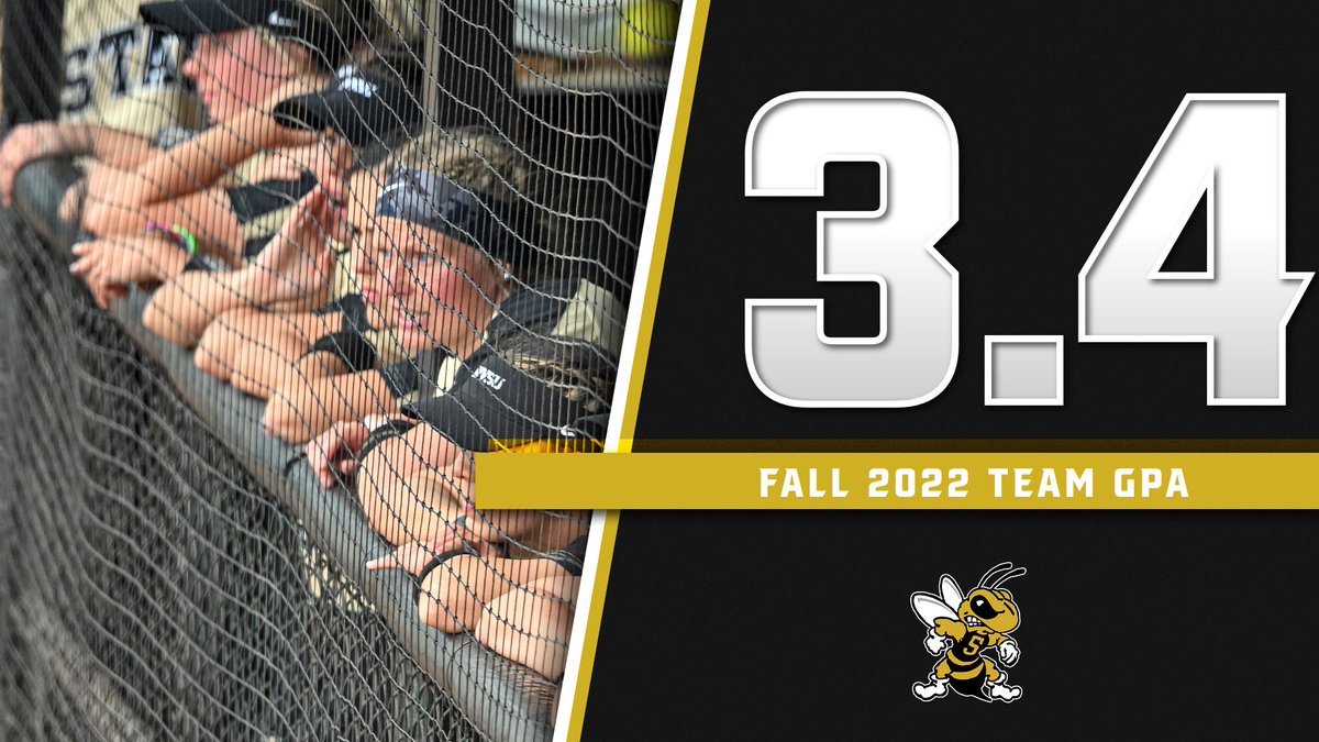 🎓 FALL 2022 GRADES ARE IN:

⚫ 3.4 TEAM GPA
🟡 5 WITH 4.0 GPAs
⚫ 14 WITH 3.0 OR ABOVE
🟡 82% ABOVE 3.0

#GoSTATE 🐝