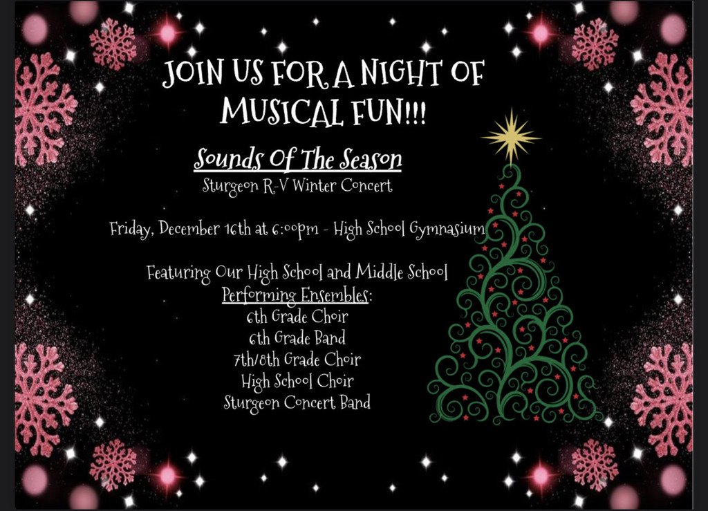 rv_supt's tweet photo. TONIGHT! Come enjoy the sounds of the season. https://t.co/HRo9B3bEEC