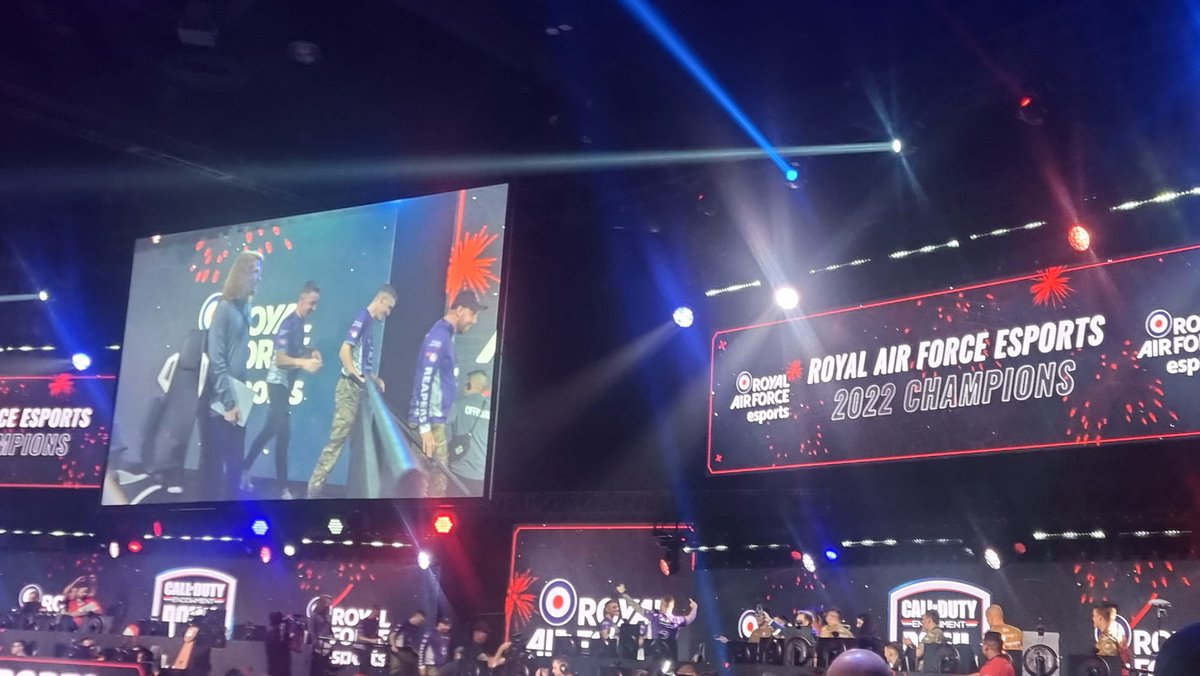 Dear World - @RoyalAirForce Esports just arrived. Fantastic work by the @RAF_Esports @RAFReapers as they fought through to beat ALL the US and UK services at #CODEBOWLlll Massive thanks to @RAFCentralFund for their support and to @British_Esports who helped us get started