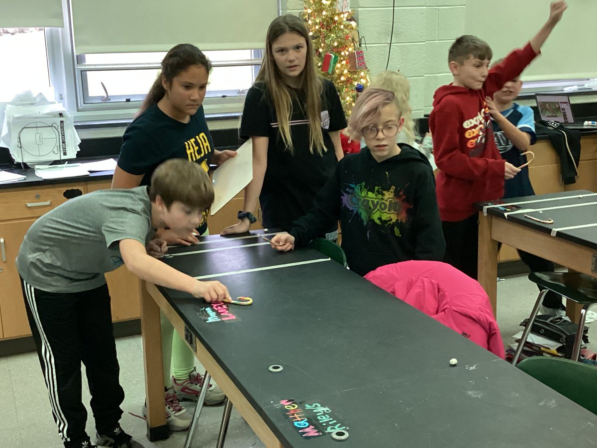 _mrswolf5's tweet photo. The last full Friday before winter break means it’s Candy Cane Olympics time! https://t.co/C6rcxohP0O