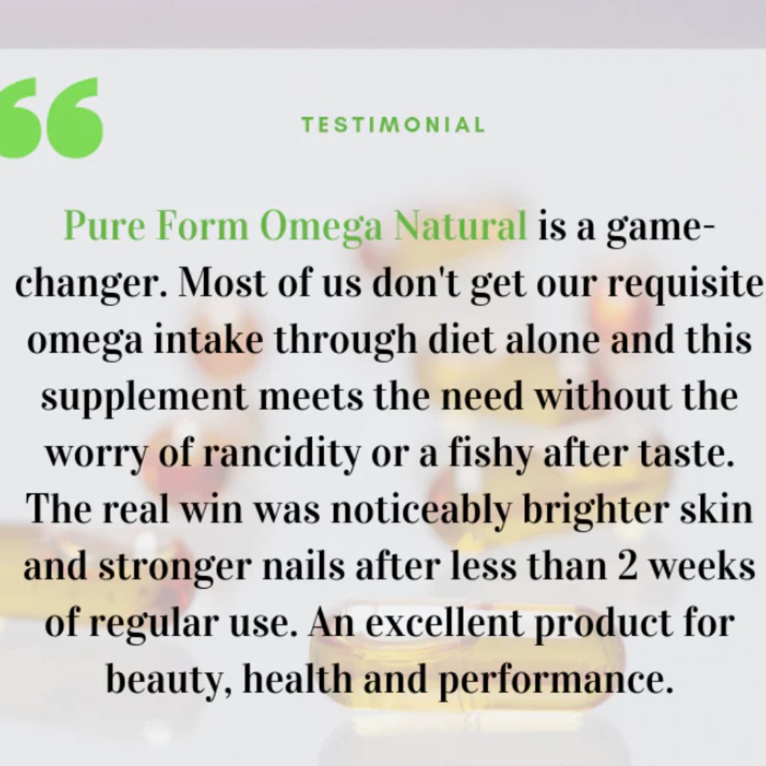 See what everyone has continued to say about #PureFormOmega by visiting our #Testimonials page on ow.ly/r3Vx50M61fW