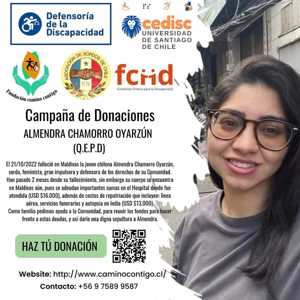 CediscUsach's tweet photo. Almendra fue estudiante de la carrera de terapia ocupacional de la universidad de Santiago, secretaria de comunicaciones del cedisc usach, fiel defensora de los derechos de la comunidad sorda y de la diversidad funcional, mujer feminista que nos hacía ad… https://t.co/iXEJWbx6cX https://t.co/HbNmCtHAFp