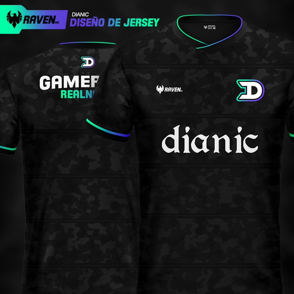 RavenInkx's tweet photo. PRESENTAMOS EL NUEVO DISEÑO DE JERSEY DEL EQUIPO  @DianicGG  🔥👕
 
DISEÑADO Y PRODUCIDO POR  
@RavenInkx

🛍: https://t.co/YCzhEVrybP https://t.co/DRRdPGoBWf